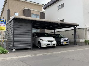 並列２台カーポート＋収納一体型！　